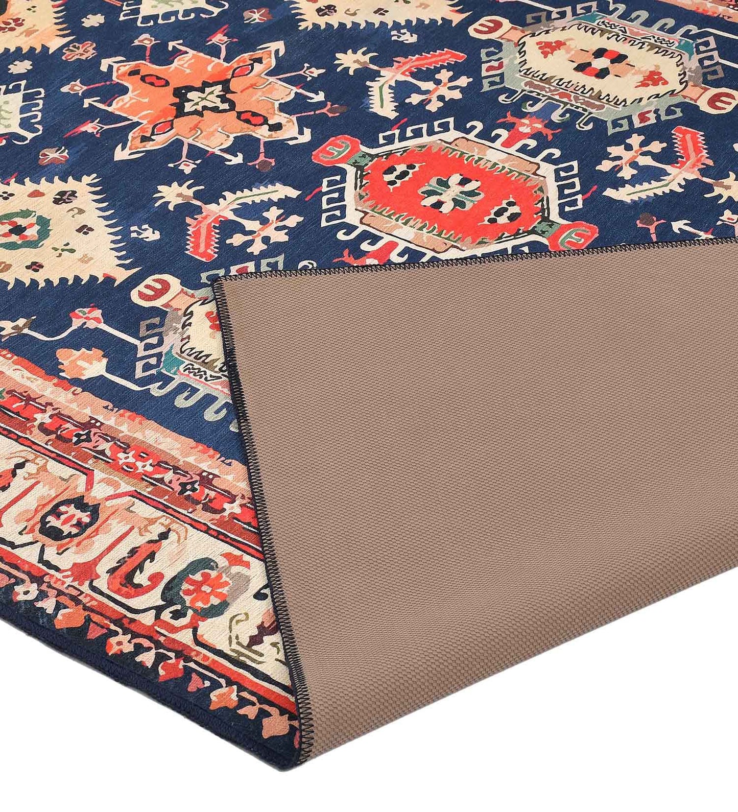 Midnight Orange Polyester Rug