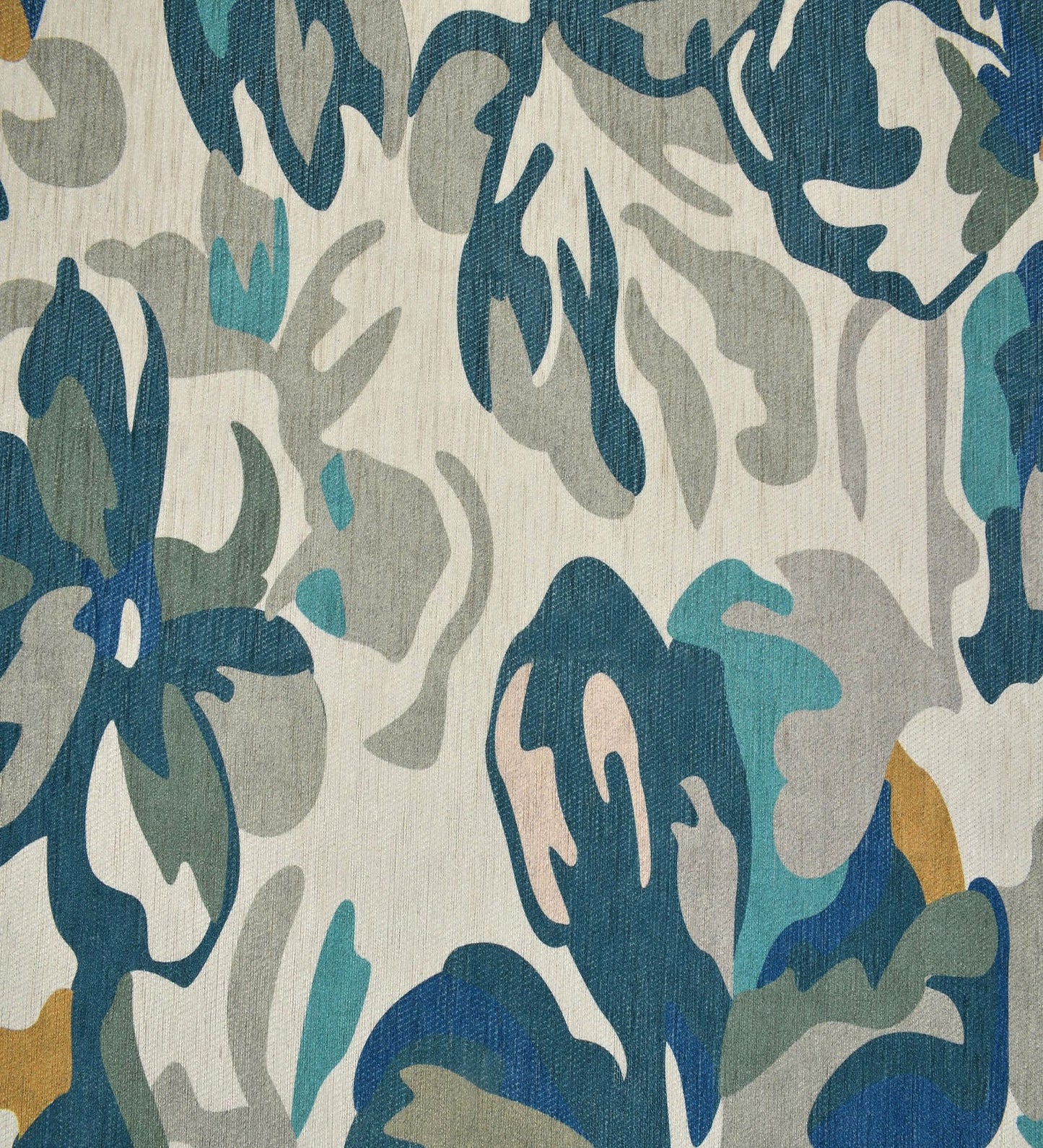 Beige Floral Polyester Rug
