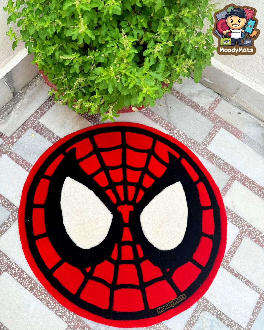 Spider Man Face Custom Rug
