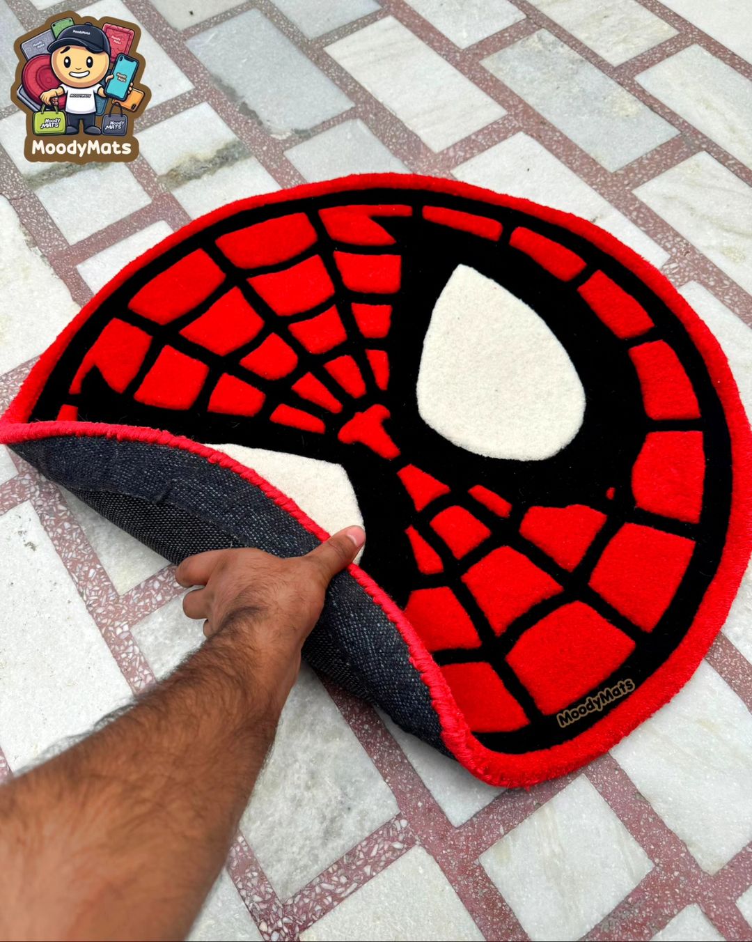 Spider Man Face Custom Rug