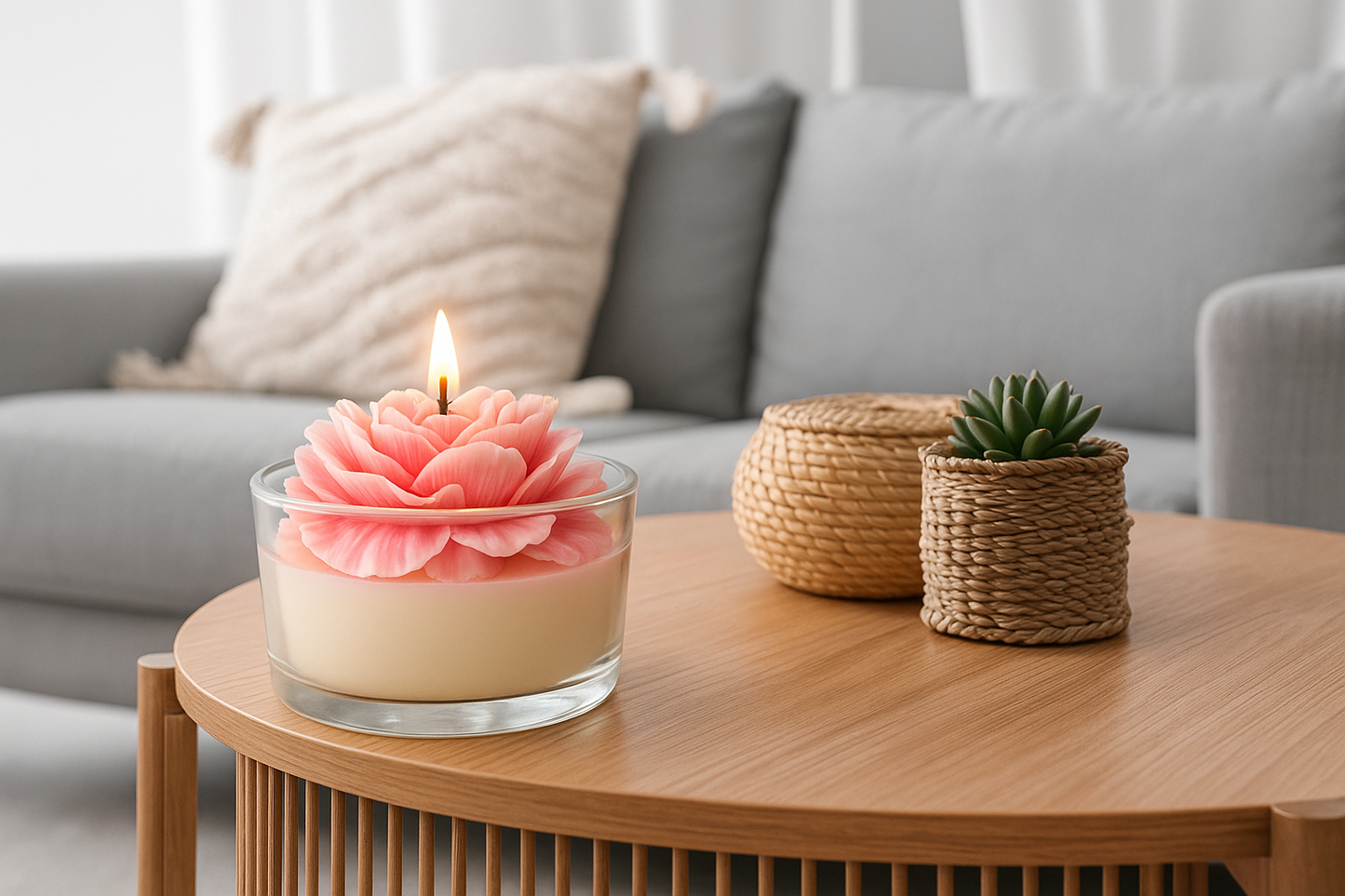 Petal-Pop Bloom Candle
