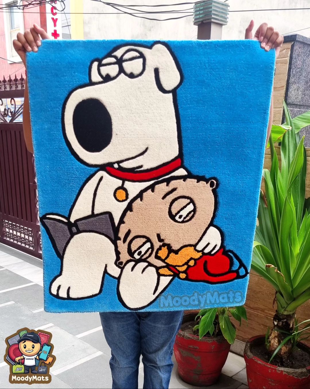 Brian & Stewie Cartoon Custom Rug