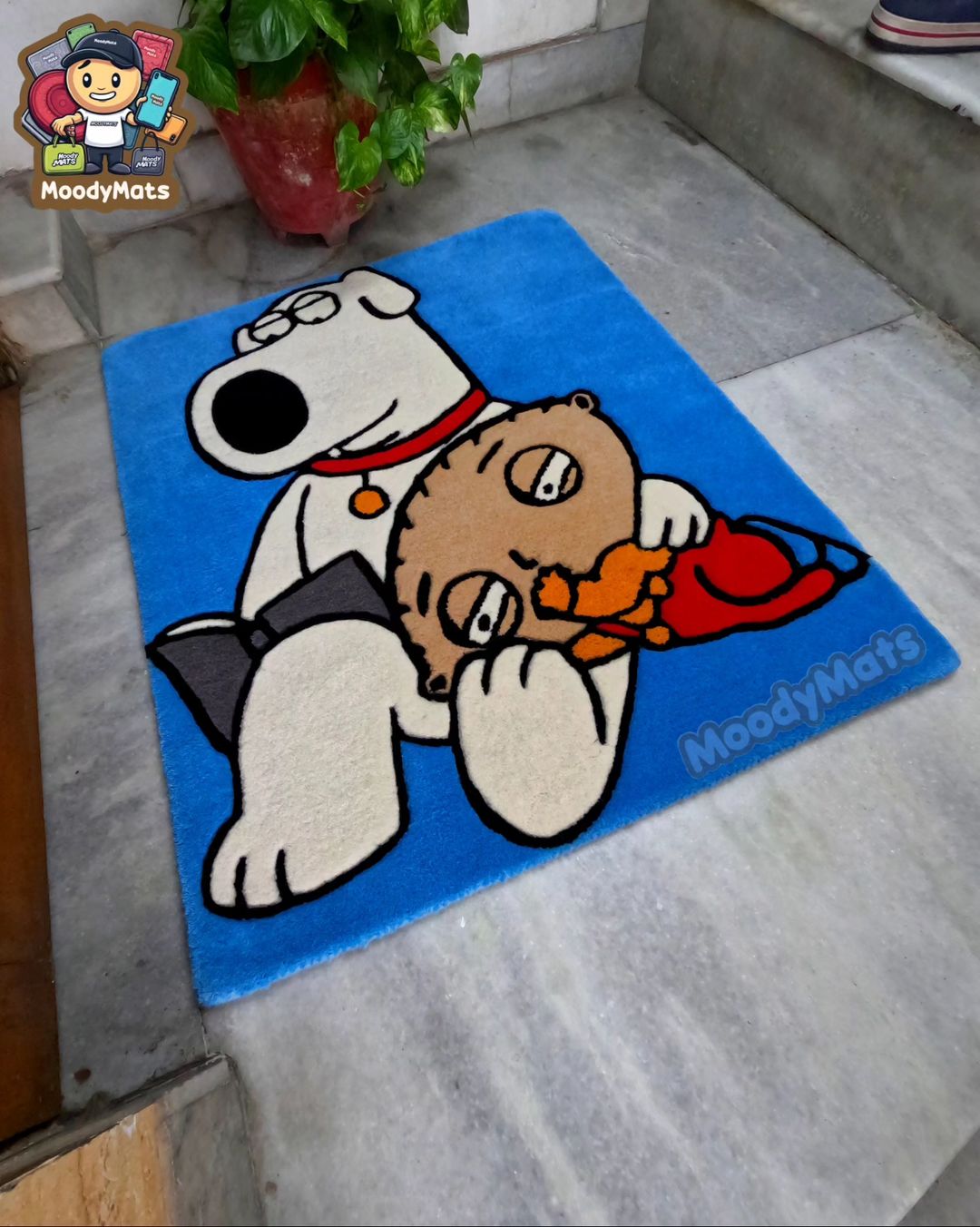 Brian & Stewie Cartoon Custom Rug