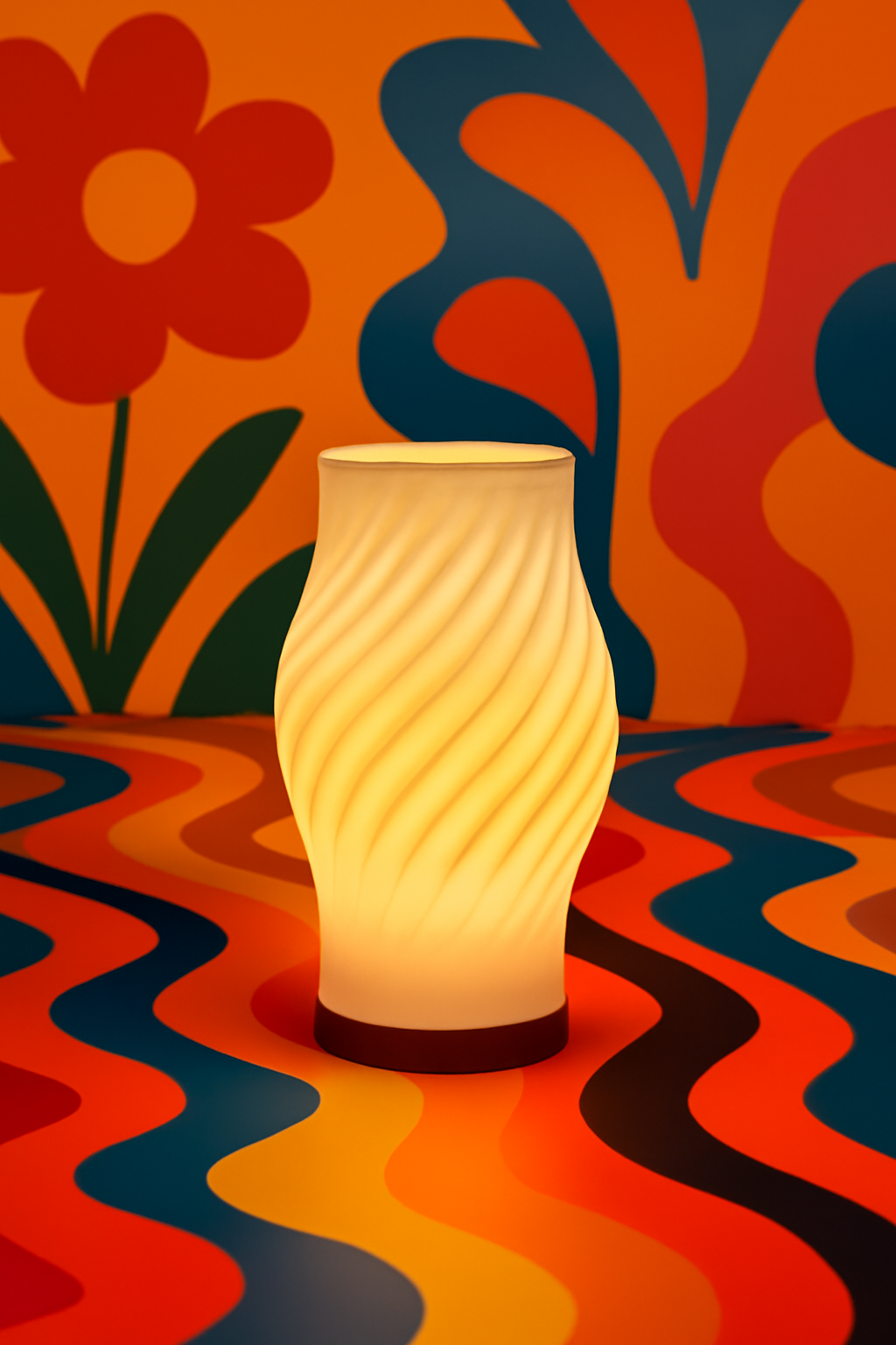 Veluna | Modern Swirl Design LED Table Lamp