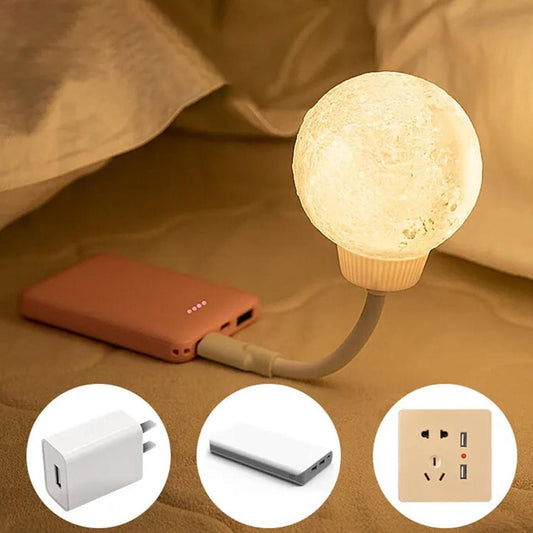 Luna Glow: Plug-In Moon LED Lamp