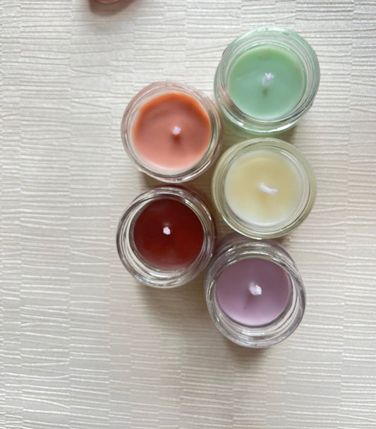 Scented Mini Jar Candles | Soy Wax | Set of 2