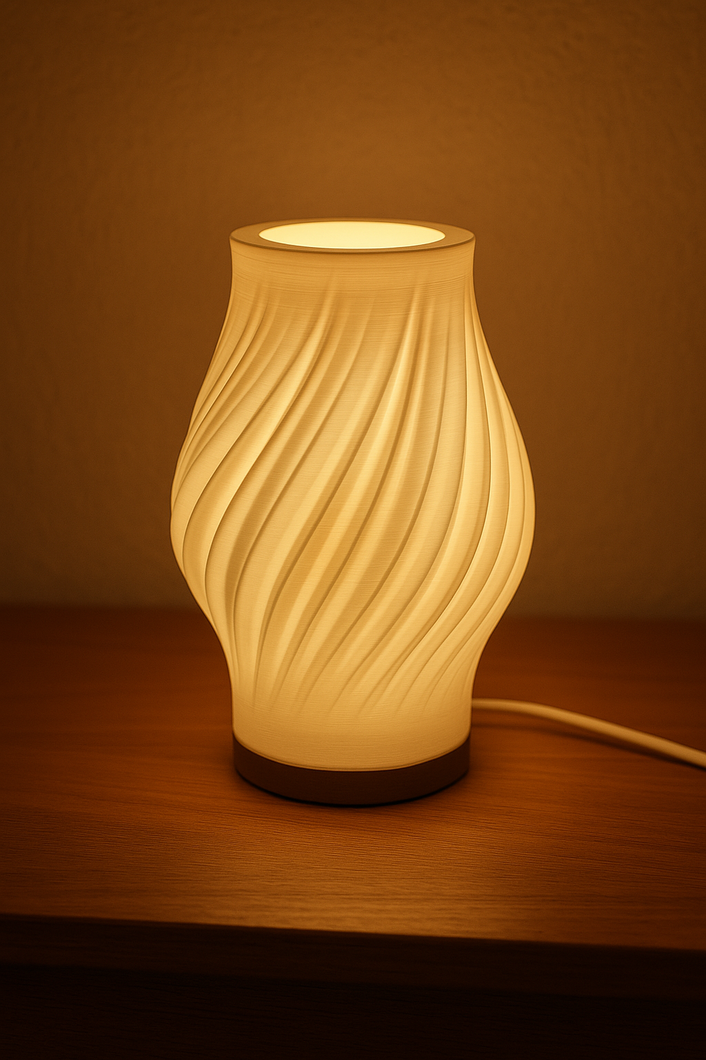Veluna | Modern Swirl Design LED Table Lamp