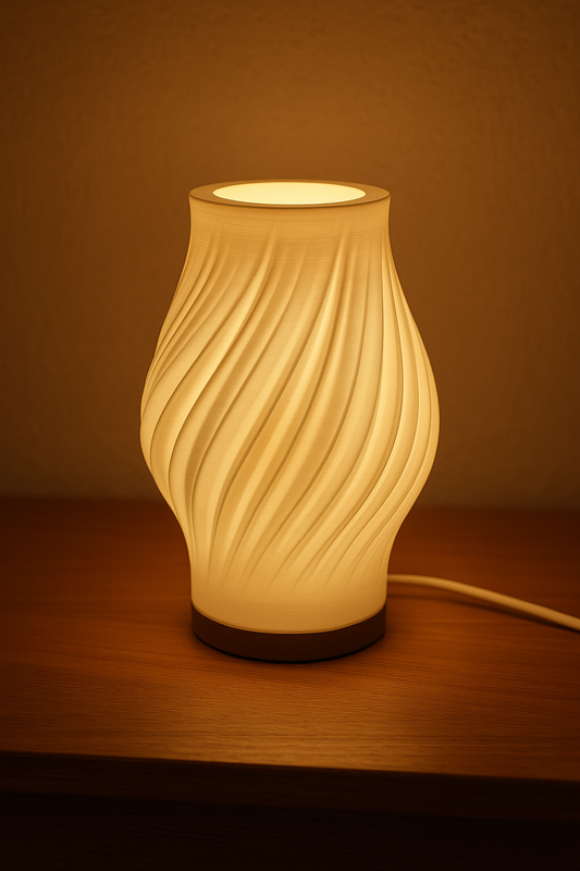 Veluna | Modern Swirl Design LED Table Lamp