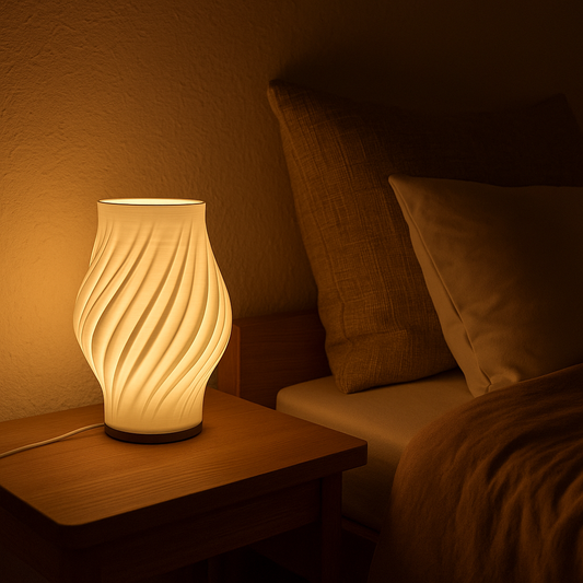 Veluna | Modern Swirl Design LED Table Lamp