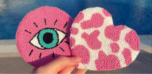 Heart & Eye Mug Coasters (Set of 2)
