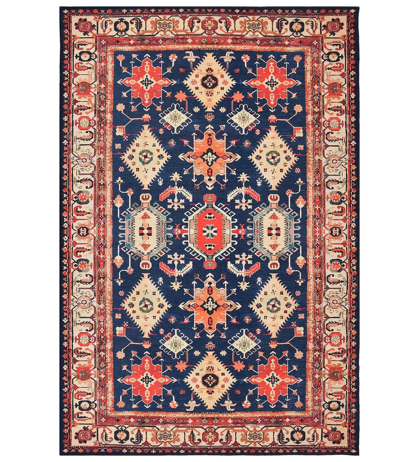 Midnight Orange Polyester Rug