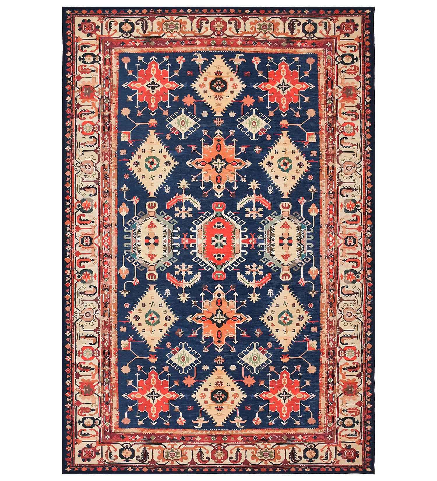 Midnight Orange Polyester Rug