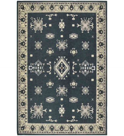 Dark Green Polyester Rug
