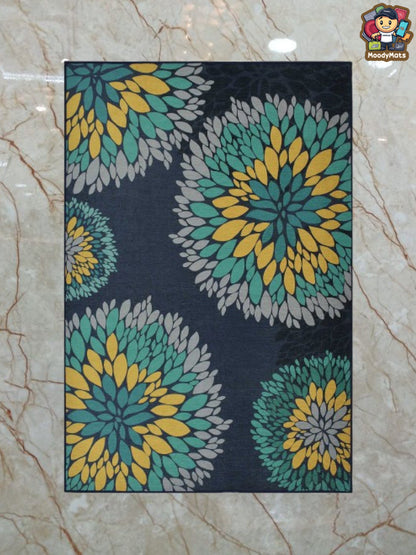 Majestic Floral Polyester Rug