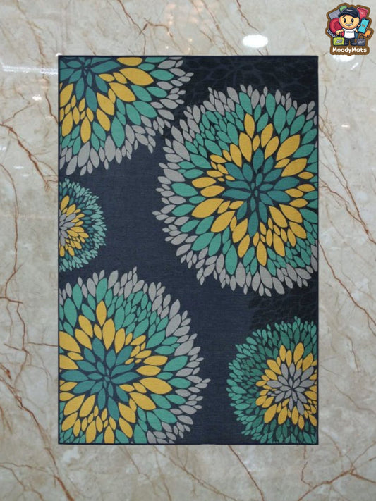 Majestic Floral Polyester Rug