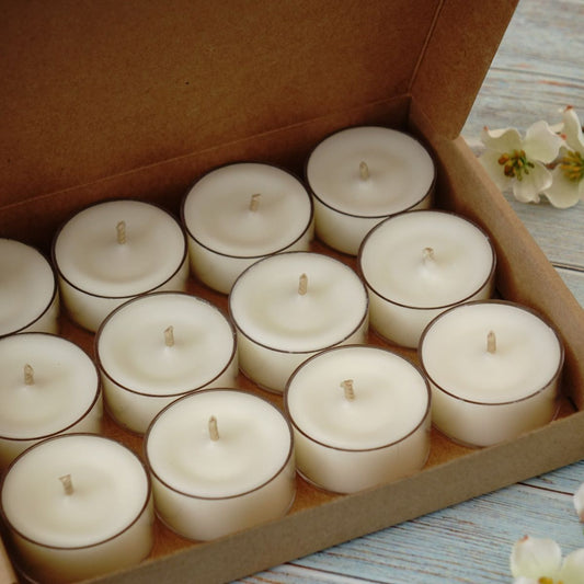 Round Tea Light Candles | Scented Soy Wax | Set of 6