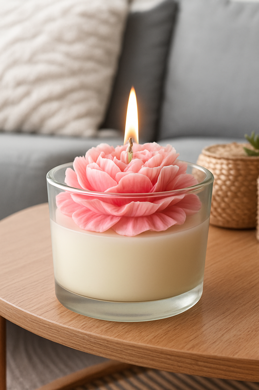 Petal-Pop Bloom Candle