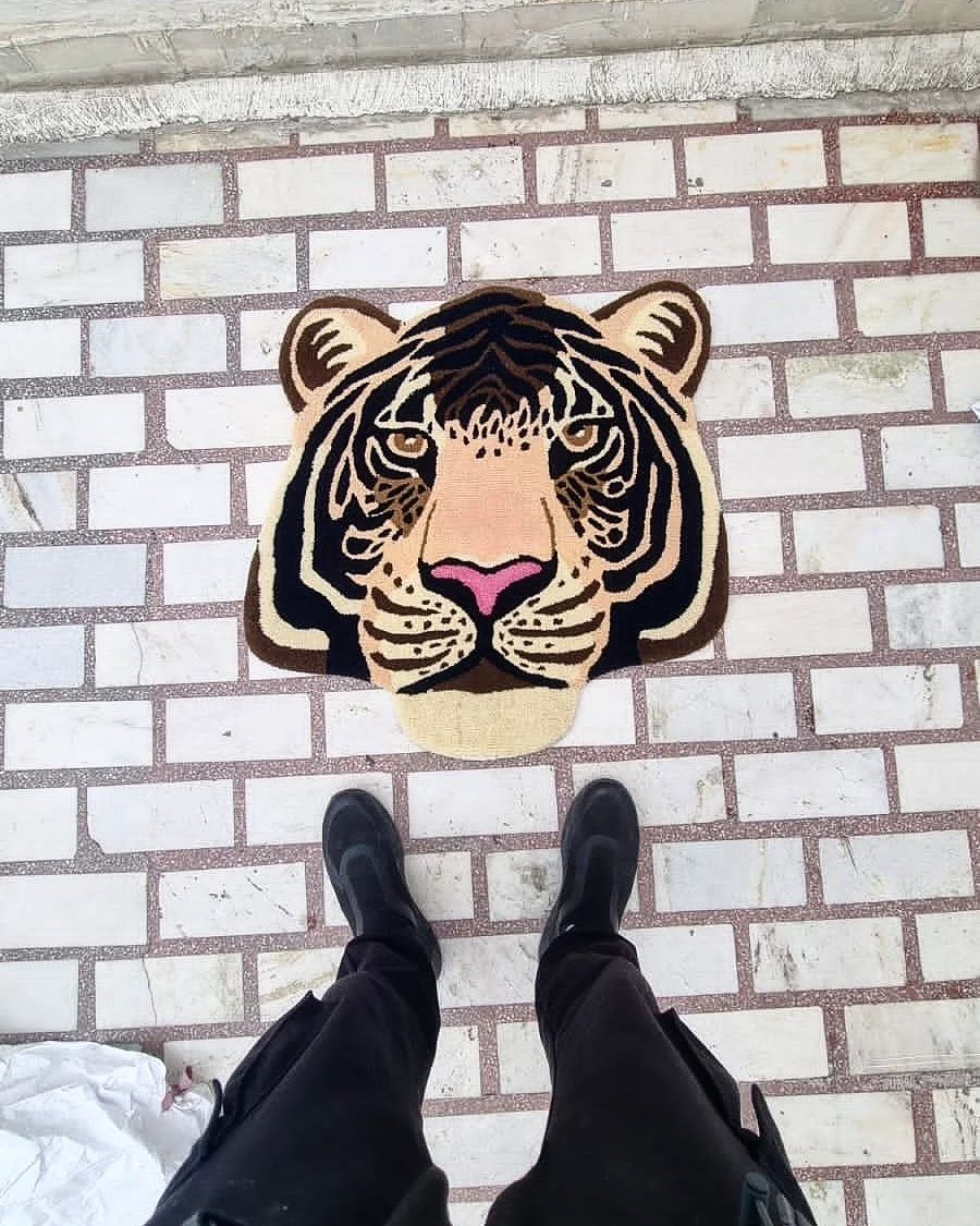 The Tiger Face Custom Rug
