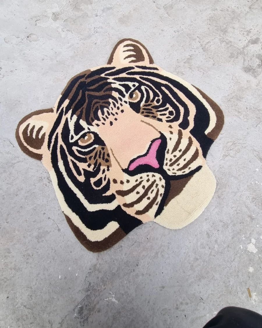 The Tiger Face Custom Rug