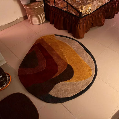 Sunset serenade abstract Custom rug