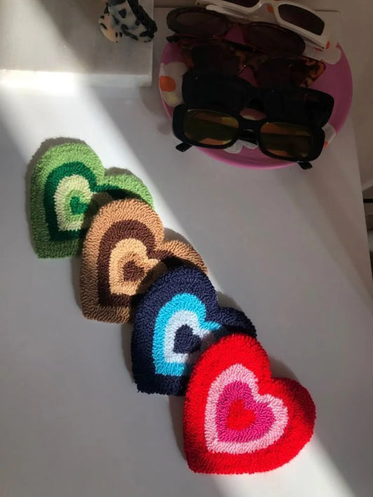 Love – Heart Tufted Mug Coaster