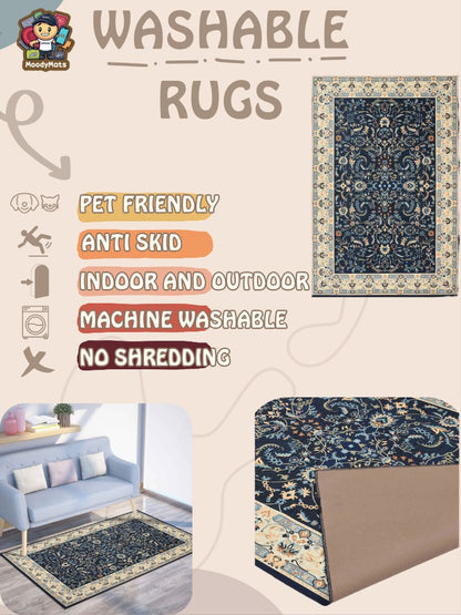 Story Seas Green Polyester Rug