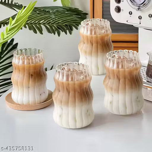 FG Premium coffee tumbler with straw pack of 2 | 500 ml | Unique shape coffee tumbler | juce glass pack of 2