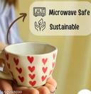 The Indian Home Ceramic Traditional Coffee Red Heart Mug