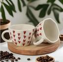 Ceramic Heart cup for tea and coffee . Handmade cup .cup for gifting 