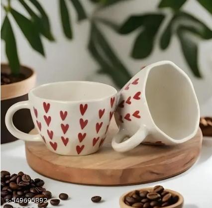 Ceramic Heart cup for tea and coffee . Handmade cup .cup for gifting 